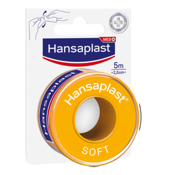 Hansaplast hechtpleister SOFT 2,5 cm x 5m