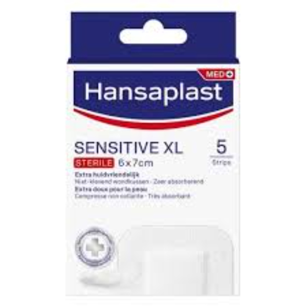 Hansaplast sensitive wondpleister 6 x 7 cm XL