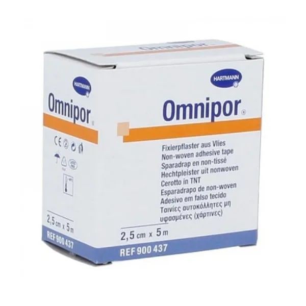 Hartmann Omnipor hechtpleister - 1 stuk, 2,5 cm x 5 meter