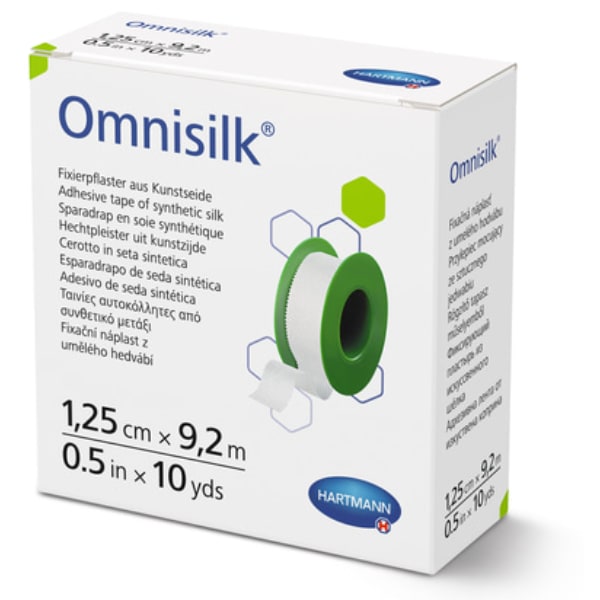 Hartmann Omnisilk hechtpleister - 1,25 cm x 9,2 meter