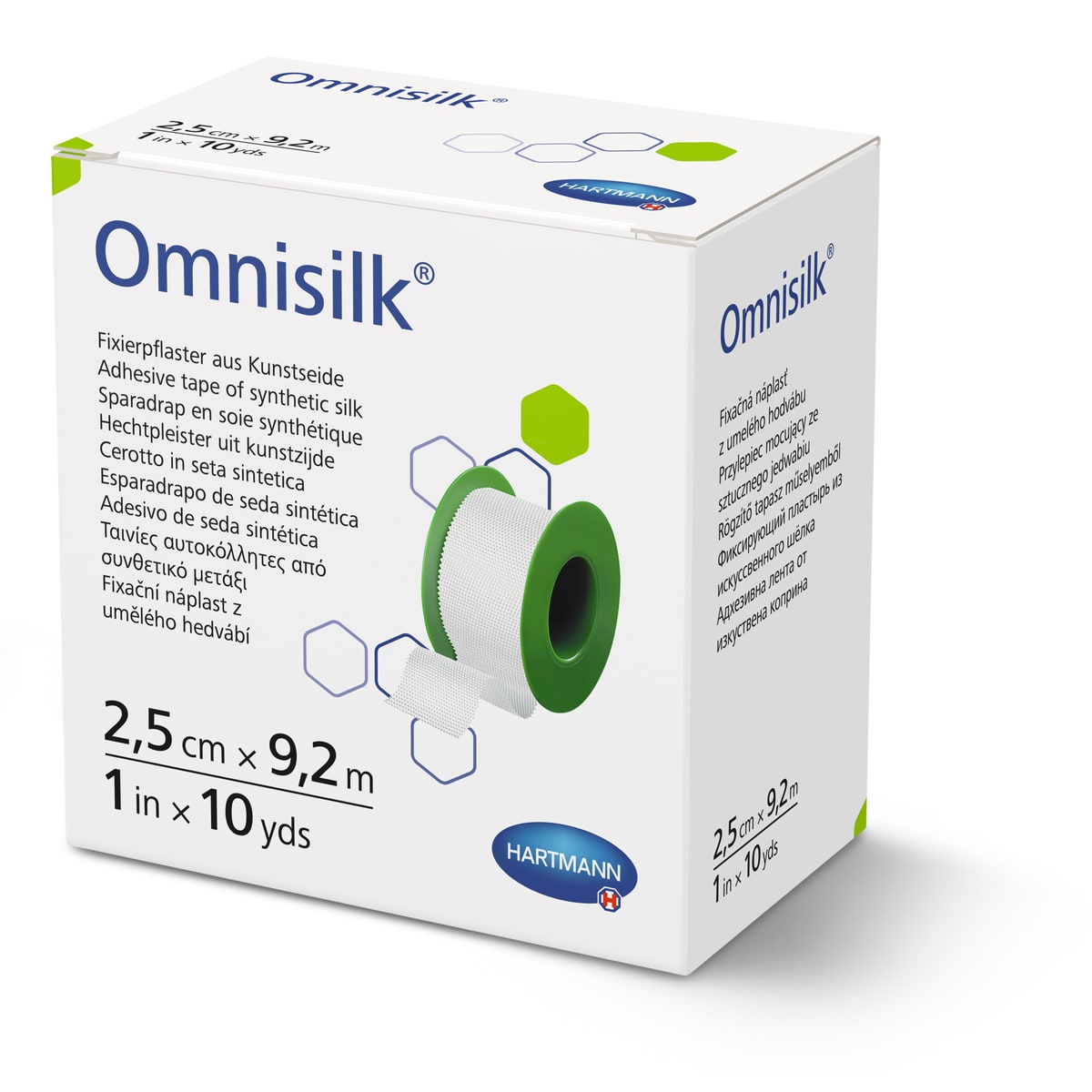 Hartmann Omnisilk hechtpleister - 2,5 cm x 9,2 meter, foto 4 van 4