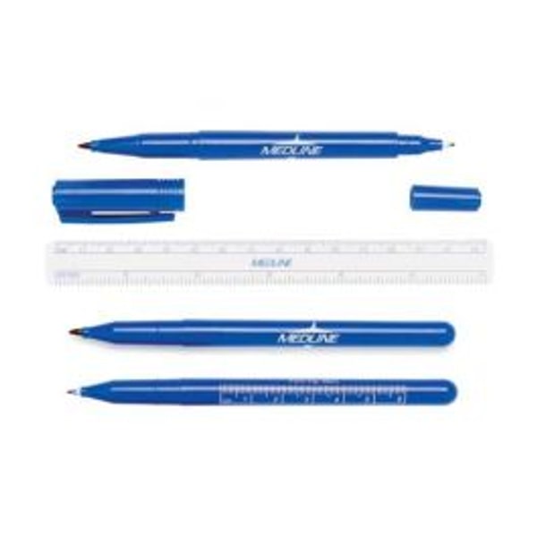 Huidmarkeerstift fijne tip + lineaal