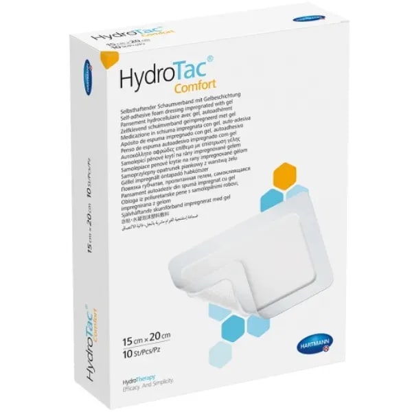 Hydrofiel schuimverband HydroTac Comfort 10 x 20 cm, foto 2 van 2