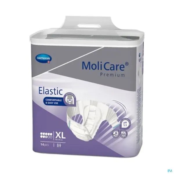 Incontinentieslip MoliCare Premium Elastic 9 drops - S, foto 5 van 6