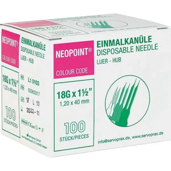 Neopoint injectienaald - 20 G, 50 mm
