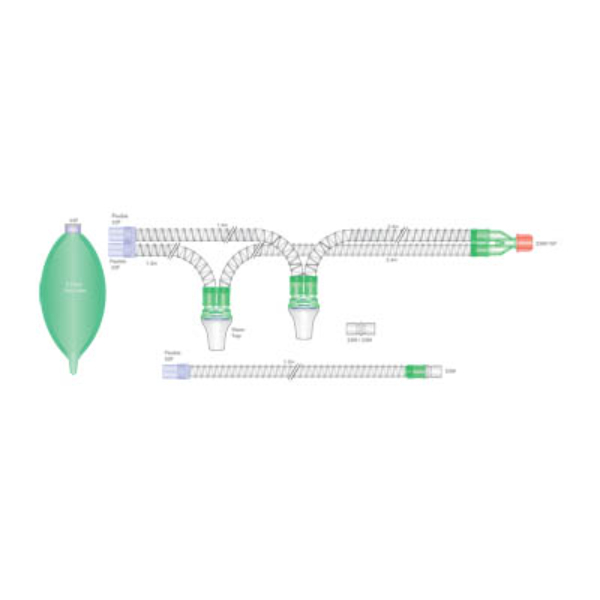 Intersurgical 22mm Smoothbore met flexibele connectoren 2.0L ballon met oog 1.2m