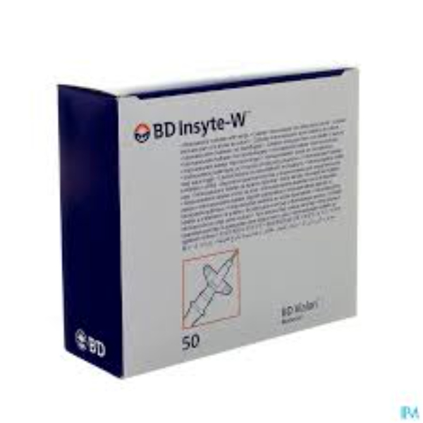 IV catheter BD insyte-W 24G (0,7 x 19mm) geel Winged 1st