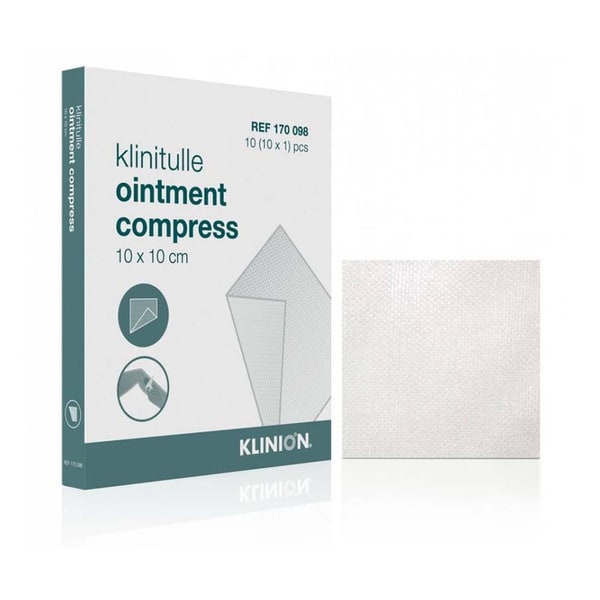 Klinion Klinitulle zalfkompress 10 x 10