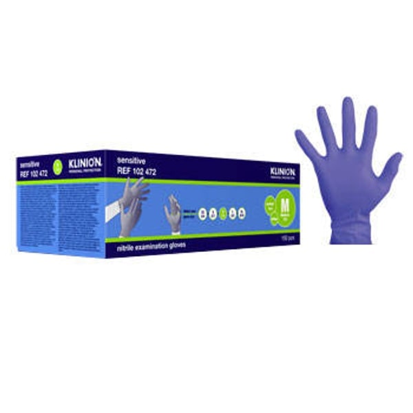 Klinion Sensitive Nitril onderzoekshandschoenen blauw - M