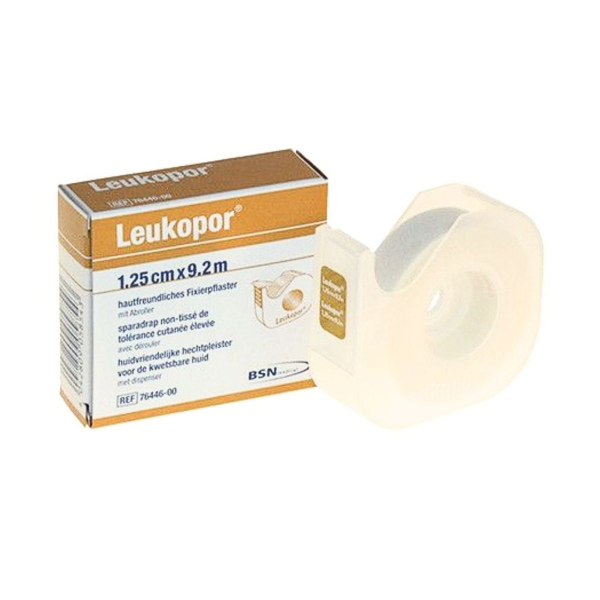 Leukopor met dispenser 9,2 meter x 1,25 cm