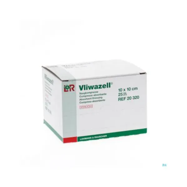 L&amp;R Vliwazell absorberend compress 10x10