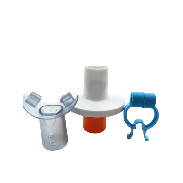 MADA 83 Orange Bacteriefilters Neusklem met foampad en bite-on mondstuk