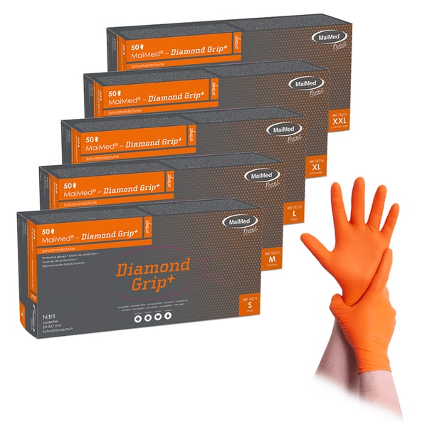 MaiMed-Diamond Grip+ nitril handschoenen - M, foto 6 van 6