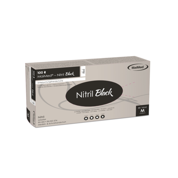 MaiMed Nitril Black latex handschoenen - M