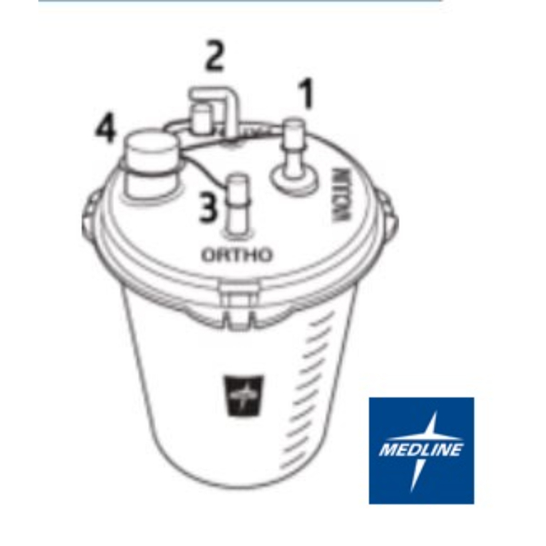 MED-RIGID Disposable Suction Canister 1,2 liter