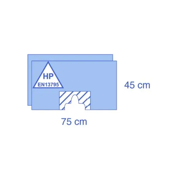 Medline Gatdoek 45 x 75 cm met kleefstrook