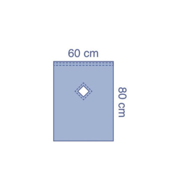 Medline Gatlaken epiduraal 60 x80 cm. gat 8 x 8 cm