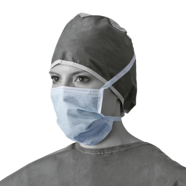 Medline gezichtsmasker met elastiek onsteriel lichtblauw