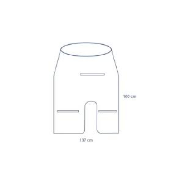 Medline mini c-boog hoes 137 x 160 cm steriel