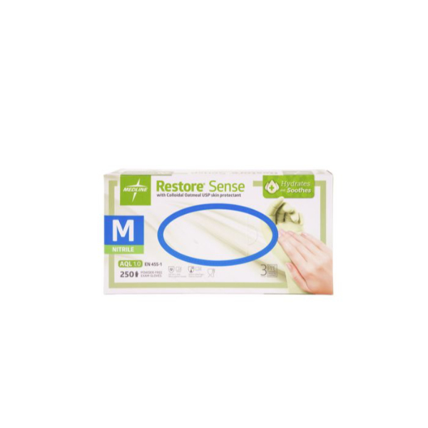 Medline Restore Sense onderzoekshandschoenen nitril - M