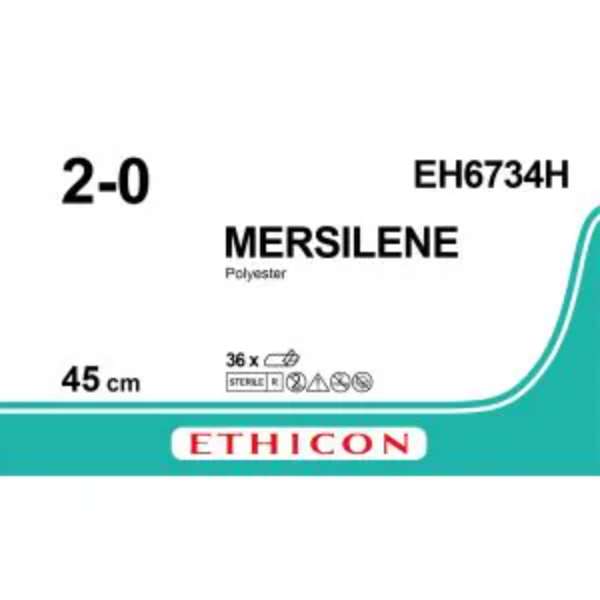 Mersilene 2-0; 6 x 45 cm groen