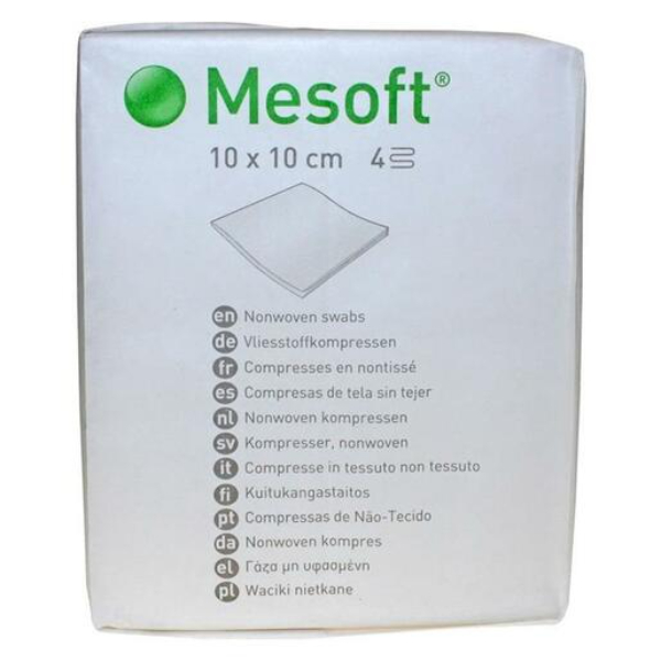 Mesoft gaaskompressen non woven 10 x 10 4 laags