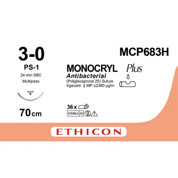 Monocryl hechtdraad 3-0 ps-1 70 cm