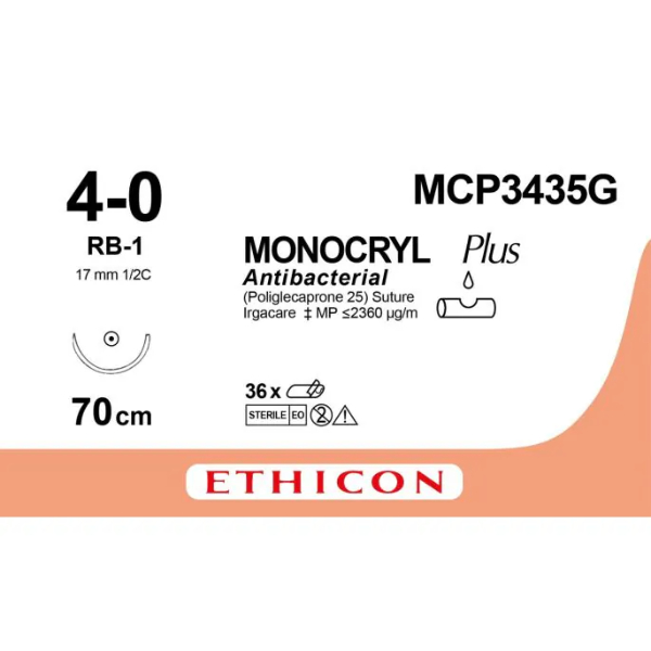 Monocryl hechtdraad 4-0 rb-1 70 cm