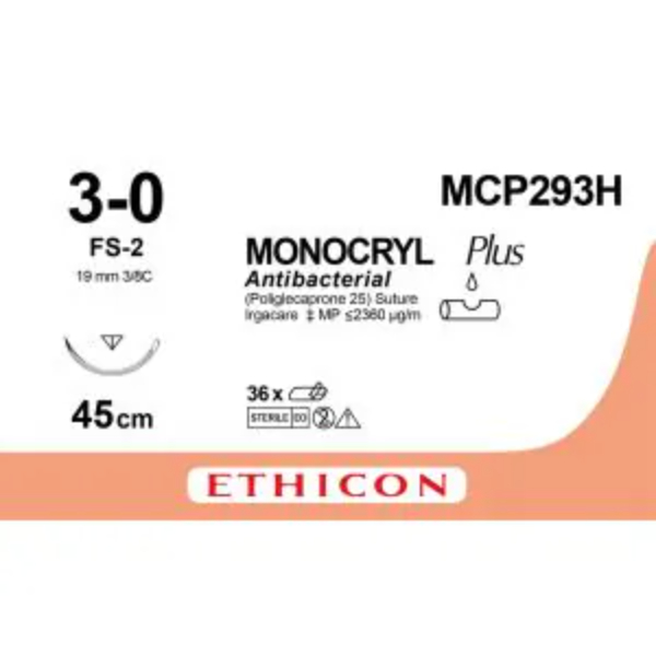 Monocryl plus hechtdraad 3-0 45cm FS-2 naald