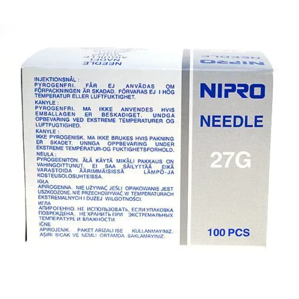 Nipro injectienaald 27 G 30 x 0.40 mm grijs