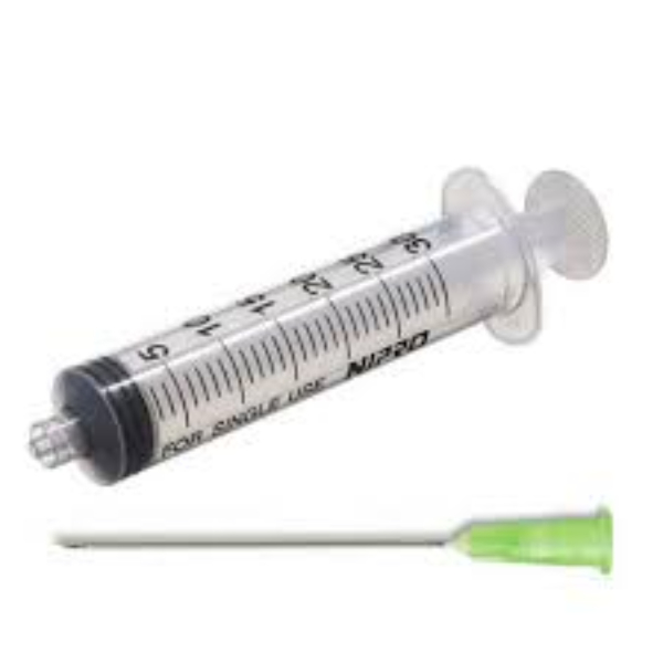 Nipro injectiespuit 3 delig 3 ml Luer Lock met 21 G x 38 mm injectienaald
