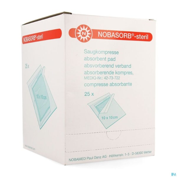 Noba absorberend verband 10 x 10 cm