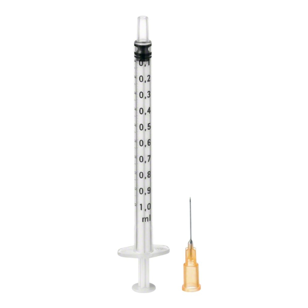 Omnifix F 1 ml injectiespuit met naald 25 G x 16 mm