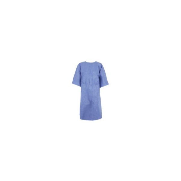 Patiëntenschort met korte mouw L Blauw