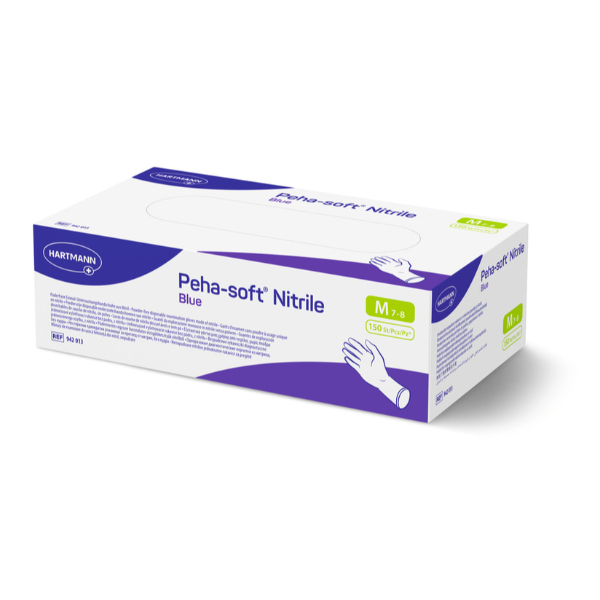Peha-Soft nitrile handschoenen blauw - M
