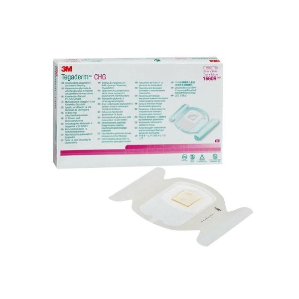 Pleister infuus Tegaderm CHG fixatieverband 7cm x 8,5cm