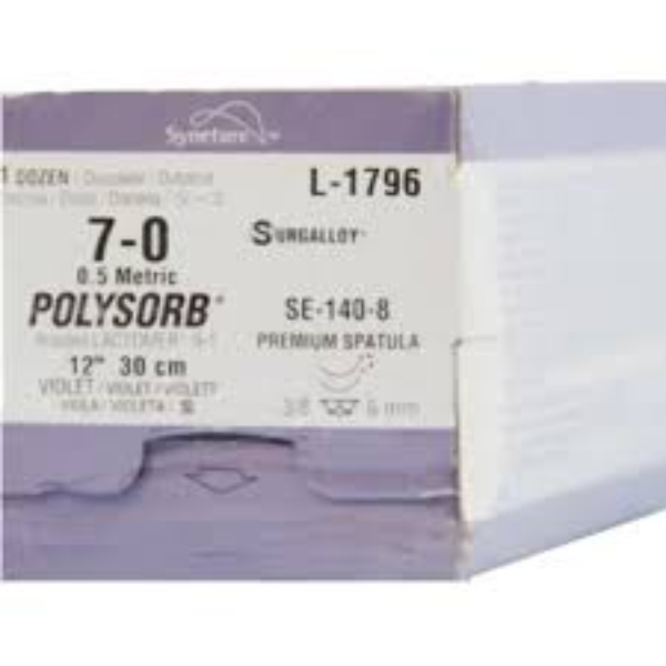 Polysorb hechtdraad violet 7-0 30 cm SE-140-8