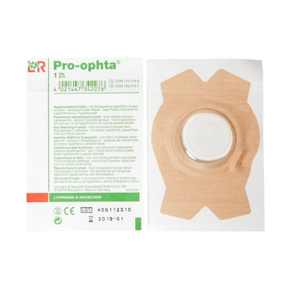 Pro-ophta® Oogverband S niet-steriel, individueel verpakt klein 11,4 x 7,82 cm