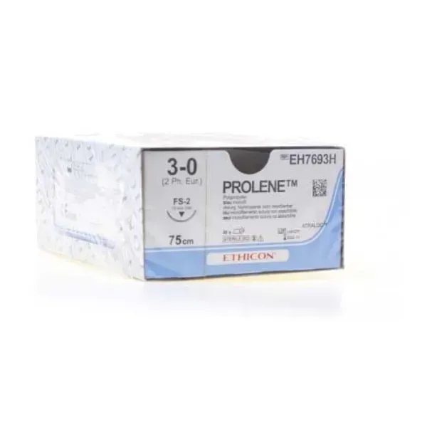 Prolene hechtdraad 3-0 blauw FS-2 naald 75 cm