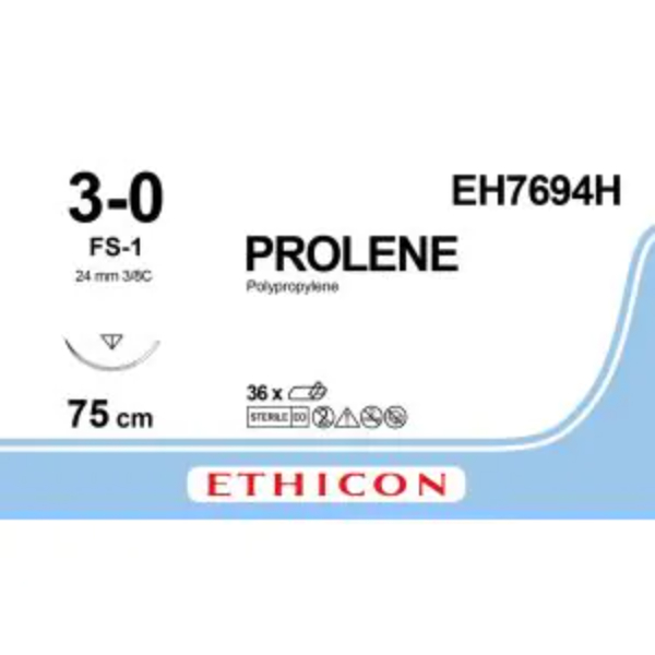Prolene 3-0 75cm blauw FS-1