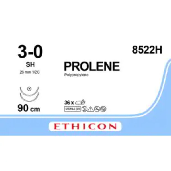 Prolene 3-0 90 cm blauw 2x SH
