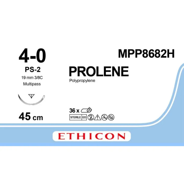 Prolene hechtdraad 4-0 45cm blauw PS-2 Prime