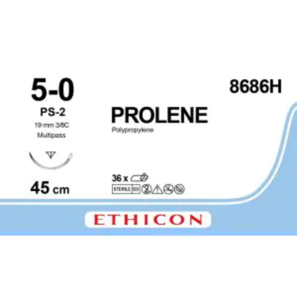 Prolene hechtdraad 5-0 45cm PS-2 Prime