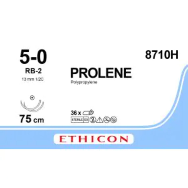 Prolene hechtdraad 5-0 75cm RB-2