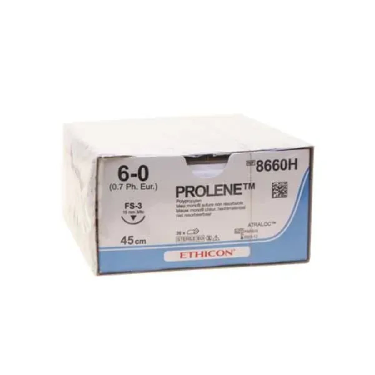 Prolene hechtdraad 6-0 45 cm blauw FS-3 naald