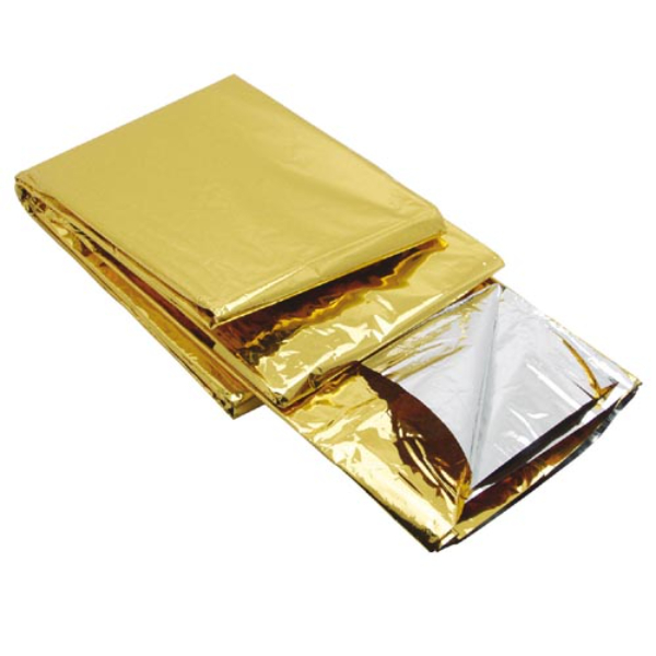 Reddingsdeken zilver/goud 160x210cm