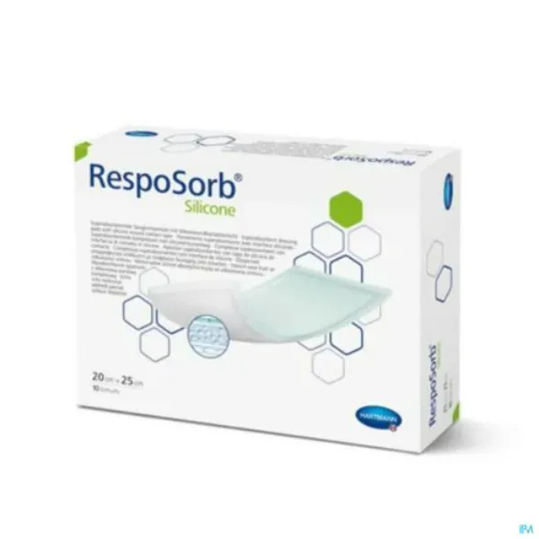 Absorberend verband RespoSorb Silicone - 20 x 25 cm