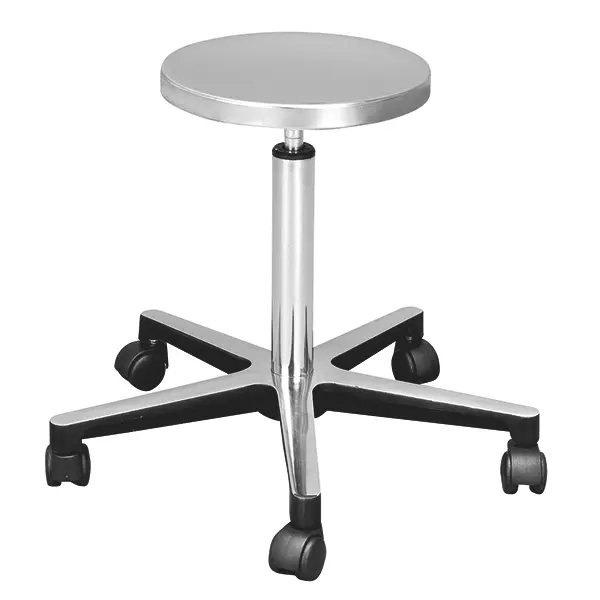 Servocomfort RVS ok-kruk met antistatische wielen