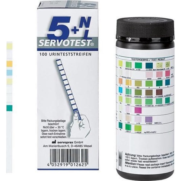 Servotest 11 urinetesten, foto 2 van 2