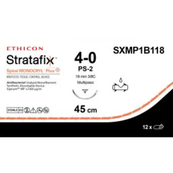 Stratafix Monocryl Plus 4-0 45cm ongekleurd PS-2